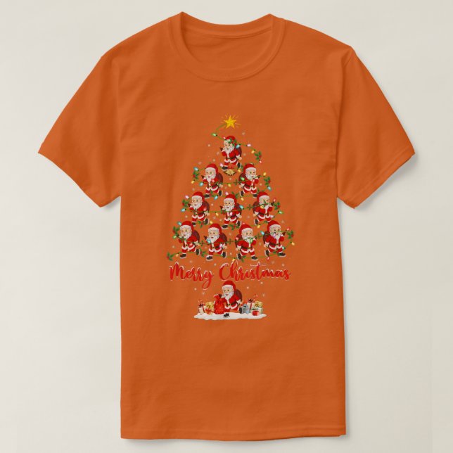 Ice Skating Sports Matching Santa Ice Skating Chri T Shirt (Design framsida)