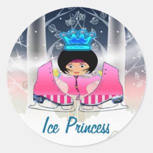 Ice Skating Stickers Runt Klistermärke