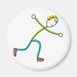 Ice Skating Stickman Magnet