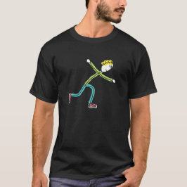 Ice Skating Stickman T Shirt