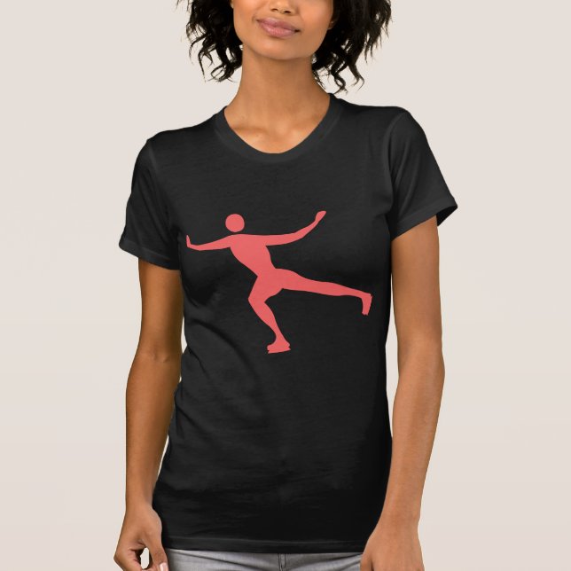 Ice Skating - Tropical Rosa T Shirt (Framsida)