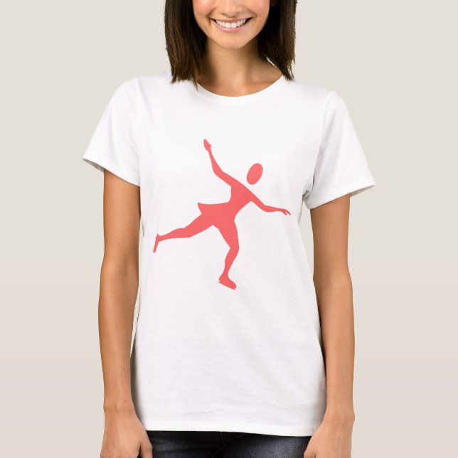 Ice Skating - Tropical Rosa Tee Shirt (Framsida)