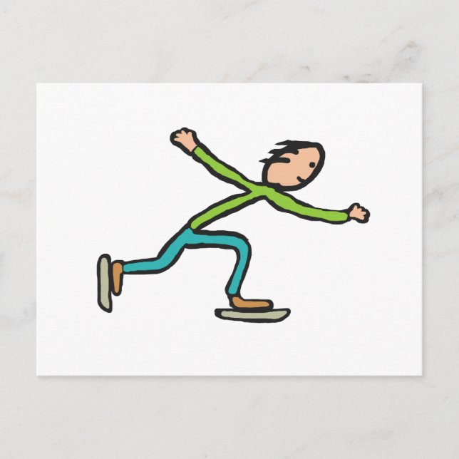 Ice Skating Vykort (Framsida)