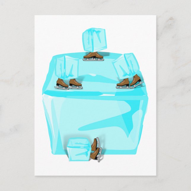 Ice Skating Vykort (Framsida)