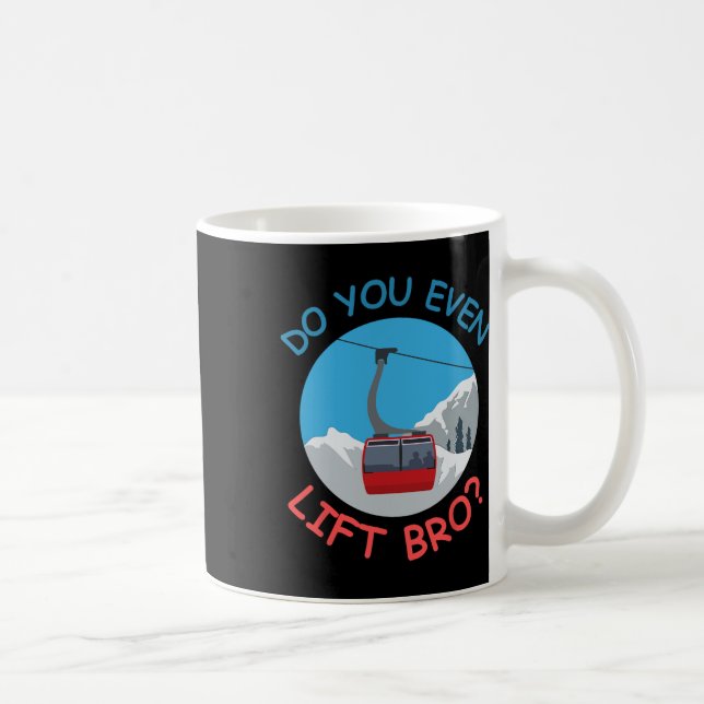 Ice Ski-kabelbil gör att du till och med Hiss Bro  Kaffemugg (Höger)