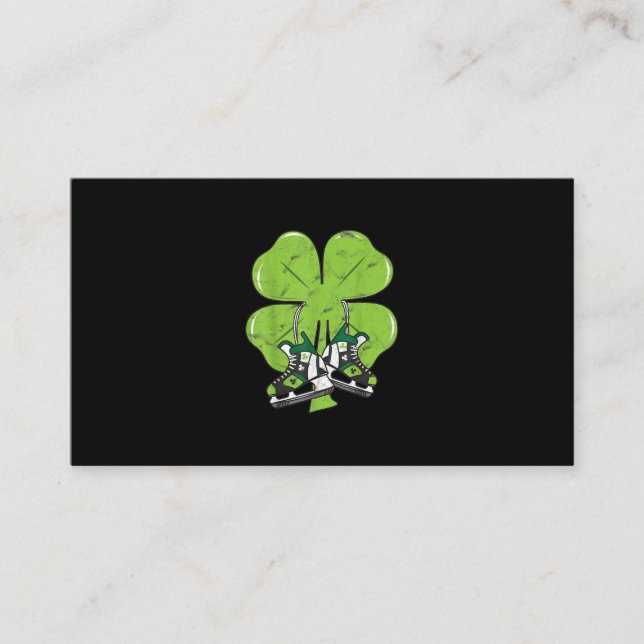 Ice Sking Hockey St patricks day Kärlek Goalie Visitkort (Framsida)