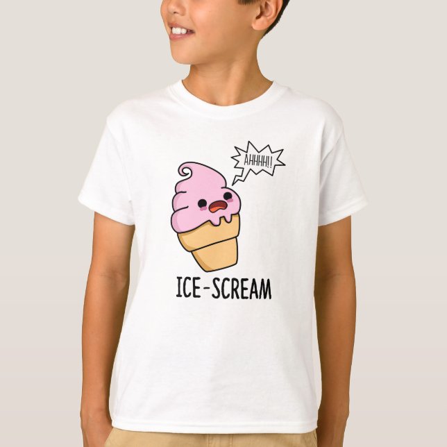 Ice-Skräm Funny Ice Cream Cone Pun T Shirt (Framsida)