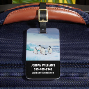 Ice & Snö Adelie Penguins Antarctica Bagagebricka