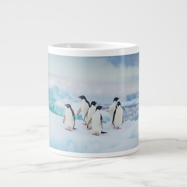 Ice & Snö | Adelie Penguins Antarctica Jumbo Mugg (Framsidan)
