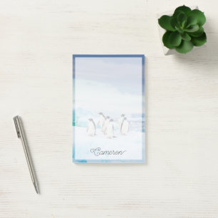 Ice & Snö Adelie Penguins Antarctica Post-it Block