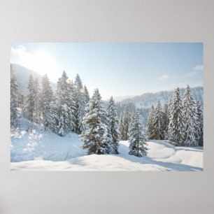Ice & Snö Allgäu Bavaria Southern Tyskland Poster