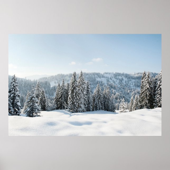 Ice & Snö | Allgäu Bavaria Tyskland Poster (Framsidan)