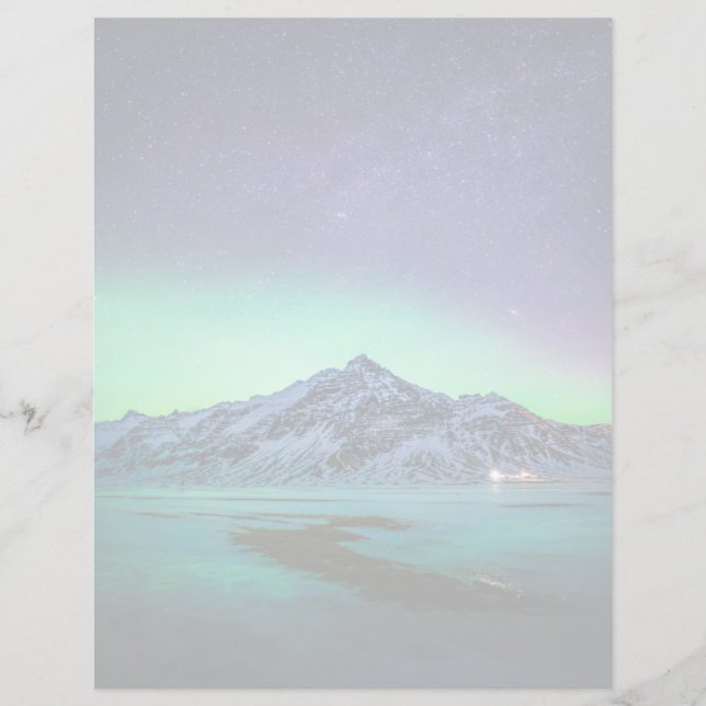 Ice & Snö | Aurora Borealis Island Milky Way (Framsida)