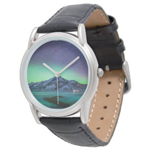 Ice & Snö Aurora Borealis Island Milky Way Armbandsur