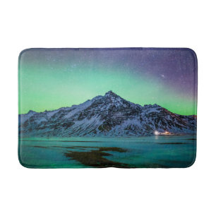 Ice & Snö Aurora Borealis Island Milky Way Badrumsmatta
