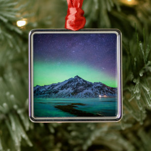 Ice & Snö Aurora Borealis Island Milky Way Julgransprydnad Metall