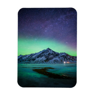 Ice & Snö Aurora Borealis Island Milky Way Magnet