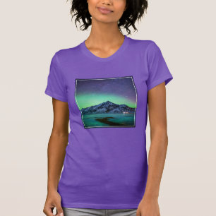 Ice & Snö   Aurora Borealis Island Milky Way T Shirt