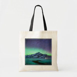 Ice & Snö Aurora Borealis Island Milky Way Tygkasse