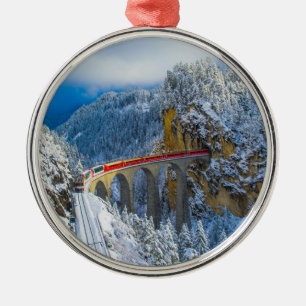 Ice & Snö Bernina Express, Schweiz Julgransprydnad Metall
