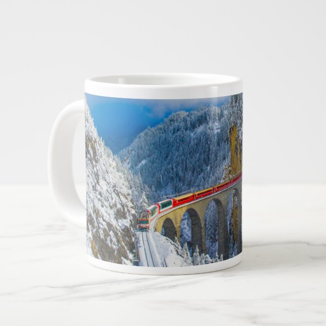 Ice & Snö | Bernina Express, Schweiz Jumbo Mugg (Framsida vänster)