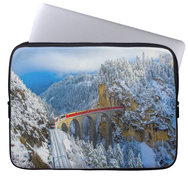 Ice & Snö | Bernina Express, Schweiz Laptop Fodral (Framsidan)