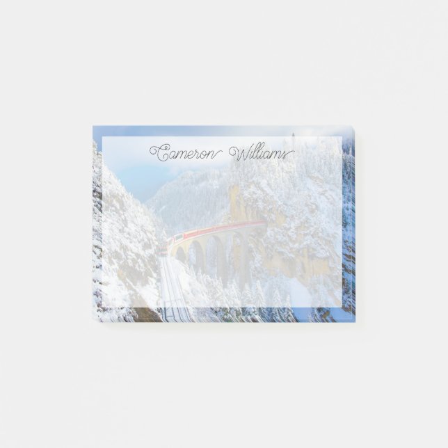 Ice & Snö | Bernina Express, Schweiz Post-it Block (Framsida)