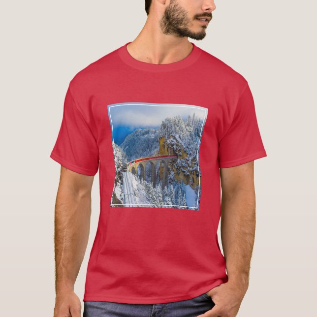Ice & Snö | Bernina Express, Schweiz T Shirt (Framsida)