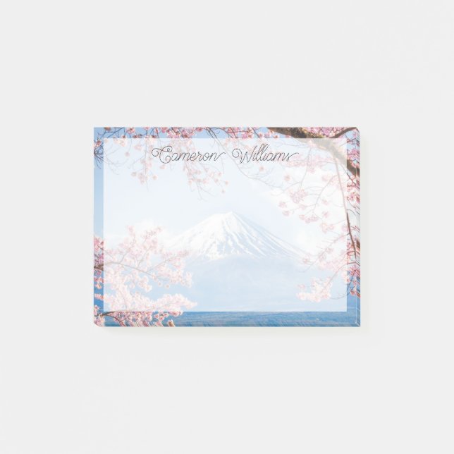 Ice & Snö | Cherry Blommars Mt. Fuji Japan Post-it Block (Framsida)