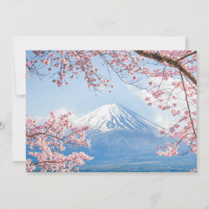 Ice & Snö Cherry Blommars Mt. Fuji Japan Tack Kort
