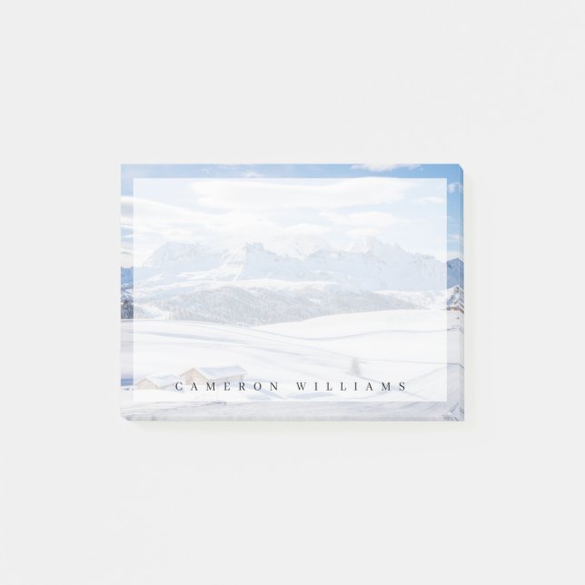 Ice & Snö | Europas Alpernor i vintertid, Italien Post-it Block (Framsida)