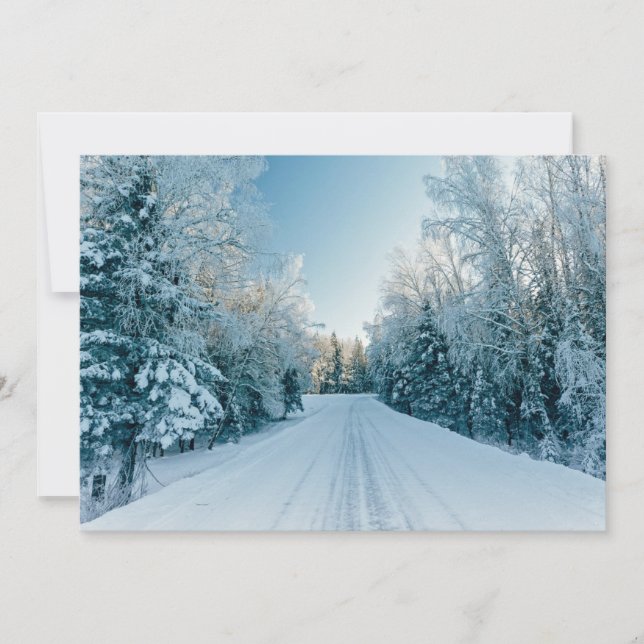 Ice & Snö | Fryst Winter Road Ryssland, Sibirien Tack Kort (Framsida)
