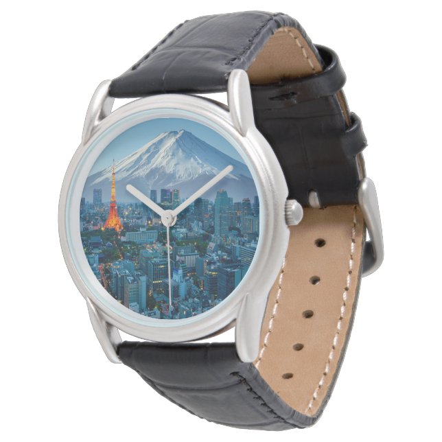 Ice & Snö | Fuji & Tokyo Skyline Armbandsur (Vinklad)