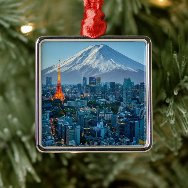 Ice & Snö | Fuji & Tokyo Skyline Julgransprydnad Metall (Träd)