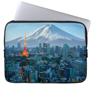 Ice & Snö Fuji & Tokyo Skyline Laptop Fodral