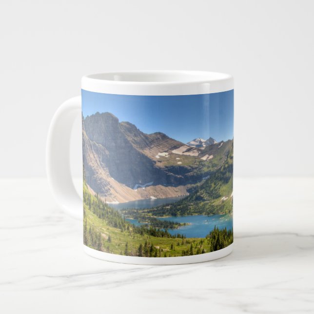 Ice & Snö | Glacier National Park Montana Jumbo Mugg (Framsida vänster)