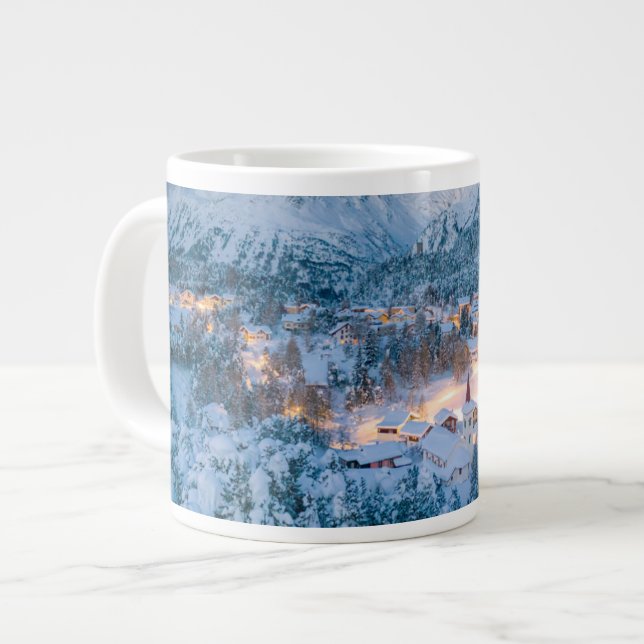 Ice & Snö | Graubunden, Engadin, Schweiz Jumbo Mugg (Framsida vänster)