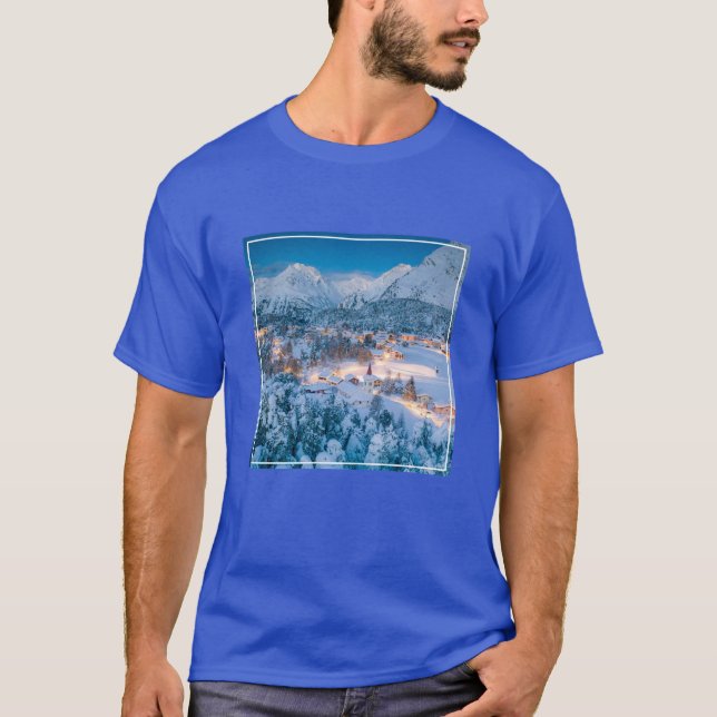 Ice & Snö | Graubunden, Engadin, Schweiz T Shirt (Framsida)
