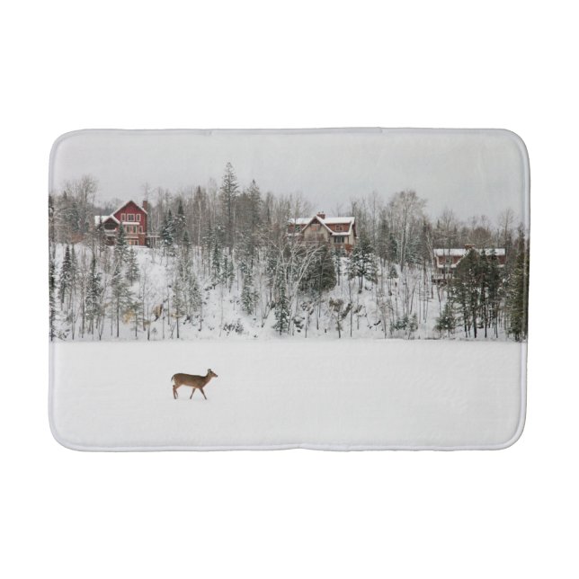 Ice & Snö | Hjort i Snö Quebec, Kanada Badrumsmatta (Framsidan)