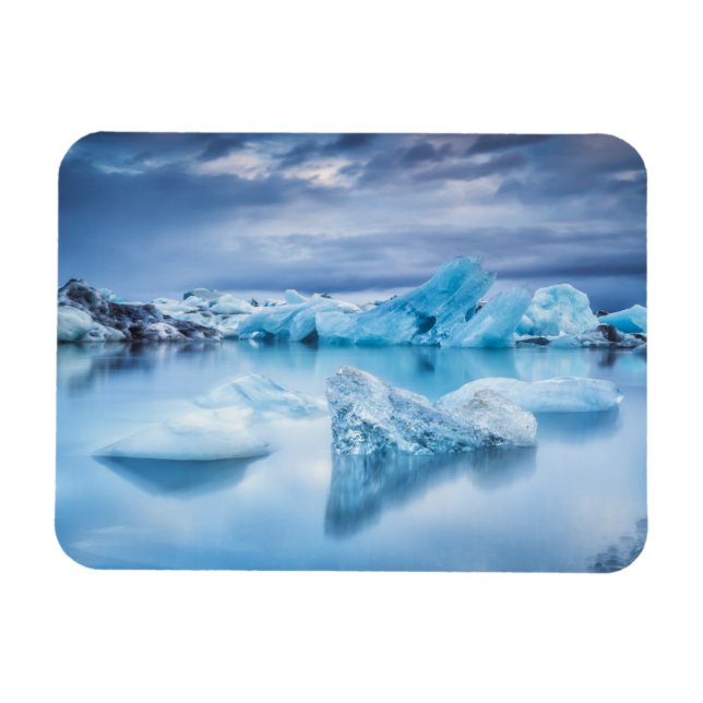 Ice & Snö | Jokulsarlon Lagoon, Island Magnet (Horisontell)