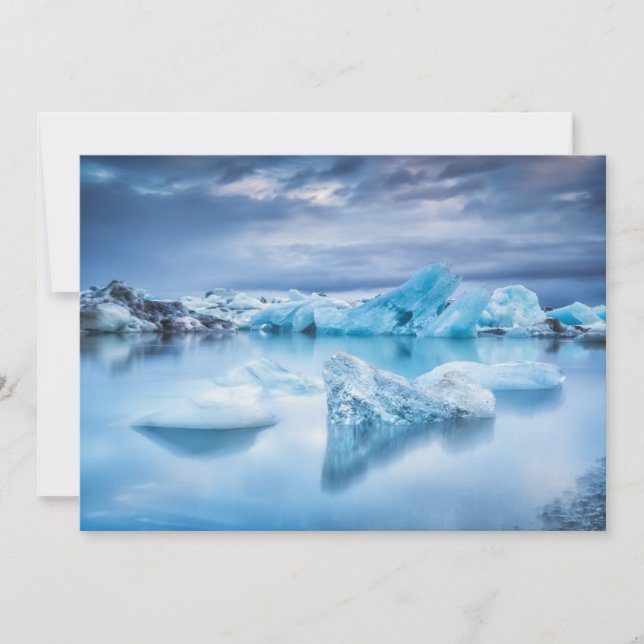 Ice & Snö | Jokulsarlon Lagoon, Island Tack Kort (Framsida)