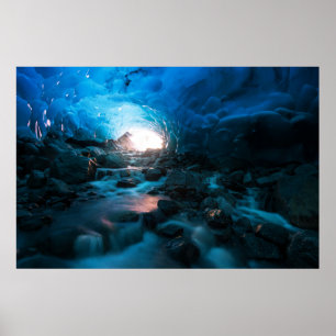 Ice & Snö Mendenhall Glacier, Juneau, Alaska Poster