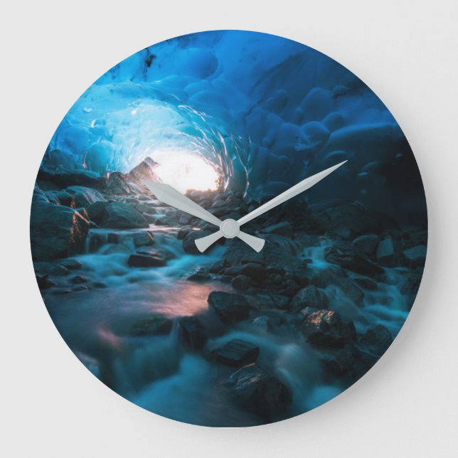 Ice & Snö | Mendenhall Glacier, Juneau, Alaska Stor Klocka (Framsida)