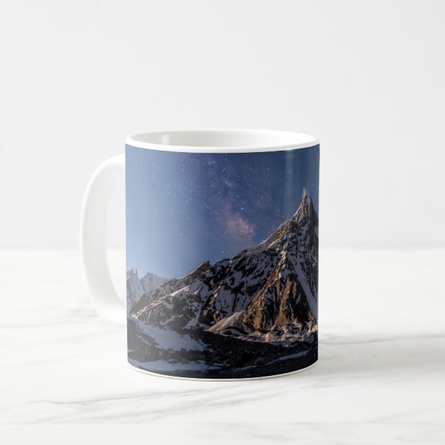 Ice & Snö | Milky Way Baltoro Glacier, Pakistan Kaffemugg (Framsida vänster)