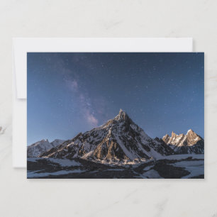 Ice & Snö Milky Way Baltoro Glacier, Pakistan Tack Kort