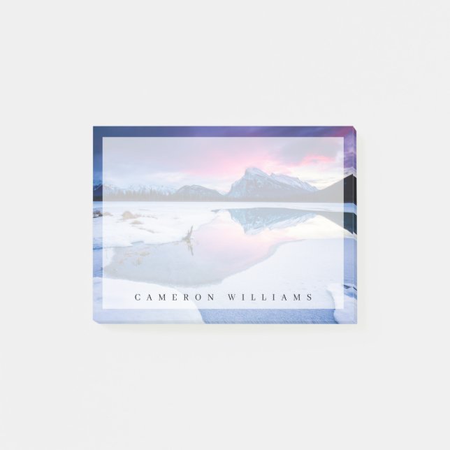 Ice & Snö | Mt Rundle, Kanada Post-it Block (Framsida)