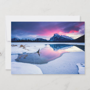 Ice & Snö   Mt Rundle, Kanada Tack Kort