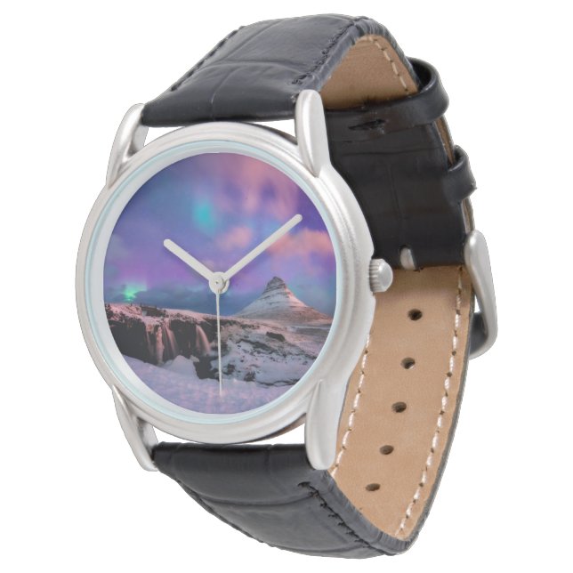 Ice & Snö | Norra Ljus, Kirkjuföll Mountain Armbandsur (Vinklad)