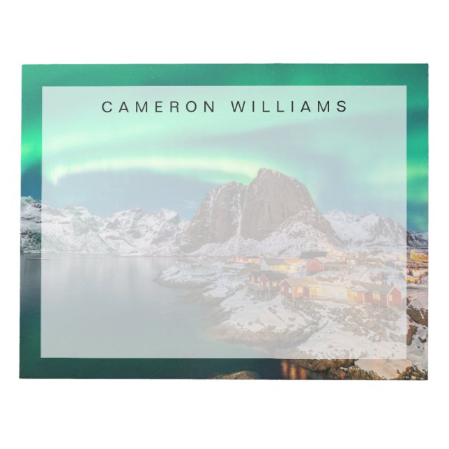 Ice & Snö | Norra Ljus, Norge Anteckningsblock (Framsida)