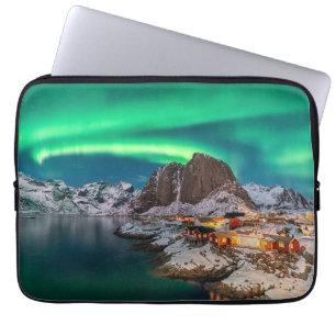 Ice & Snö   Norra Ljus, Norge Laptop Fodral